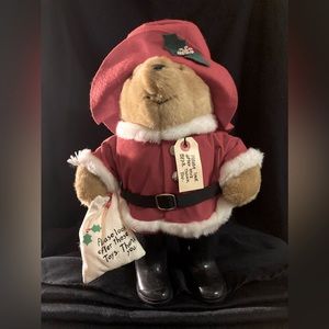 Vintage 1981 16 in Plush Christmas Paddington Bear by Eden Toys